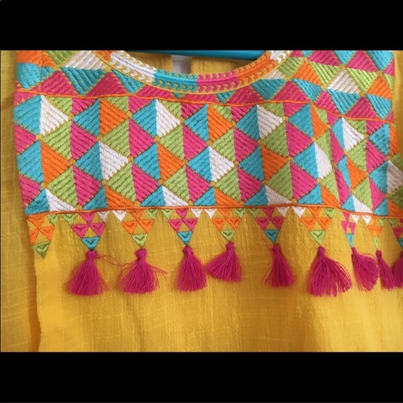 Yellow embroidered top - Picture 4 of 8
